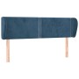 Dunkelblaues Samtkopfteil 147x23x78/88 cm von , Kopf- und Fußteile - Ref: Foro24-3117056, Preis: 68,17 €, Rabatt: %