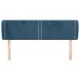 Dark blue velvet headboard 147x23x78/88 cm by , Headboards and footboards - Ref: Foro24-3117056, Price: 71,54 €, Discount: %