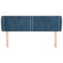 Dunkelblaues Samtkopfteil 147x23x78/88 cm von , Kopf- und Fußteile - Ref: Foro24-3117056, Preis: 68,17 €, Rabatt: %