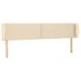 Cream fabric headboard 183x23x78/88 cm by , Headboards and footboards - Ref: Foro24-3117023, Price: 74,25 €, Discount: %