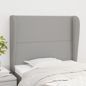 Kopfteil mit hellgrauen Stoffohren 83x23x118/128 cm von , Kopf- und Fußteile - Ref: Foro24-3117790, Preis: 62,67 €, Rabatt: %