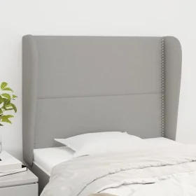 Kopfteil mit hellgrauen Stoffohren 83x23x118/128 cm von , Kopf- und Fußteile - Ref: Foro24-3117790, Preis: 61,76 €, Rabatt: %