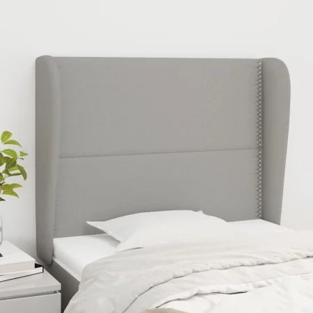 Headboard with light gray fabric ears 83x23x118/128 cm by , Headboards and footboards - Ref: Foro24-3117790, Price: 61,76 €, ...