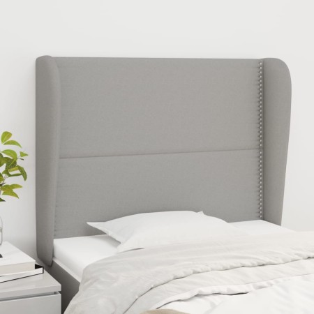 Kopfteil mit hellgrauen Stoffohren 83x23x118/128 cm von , Kopf- und Fußteile - Ref: Foro24-3117790, Preis: 62,67 €, Rabatt: %