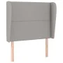 Headboard with light gray fabric ears 83x23x118/128 cm by , Headboards and footboards - Ref: Foro24-3117790, Price: 61,76 €, ...