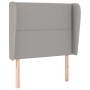 Kopfteil mit hellgrauen Stoffohren 83x23x118/128 cm von , Kopf- und Fußteile - Ref: Foro24-3117790, Preis: 62,67 €, Rabatt: %
