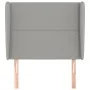 Headboard with light gray fabric ears 83x23x118/128 cm by , Headboards and footboards - Ref: Foro24-3117790, Price: 61,76 €, ...