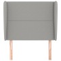 Kopfteil mit hellgrauen Stoffohren 83x23x118/128 cm von , Kopf- und Fußteile - Ref: Foro24-3117790, Preis: 62,67 €, Rabatt: %