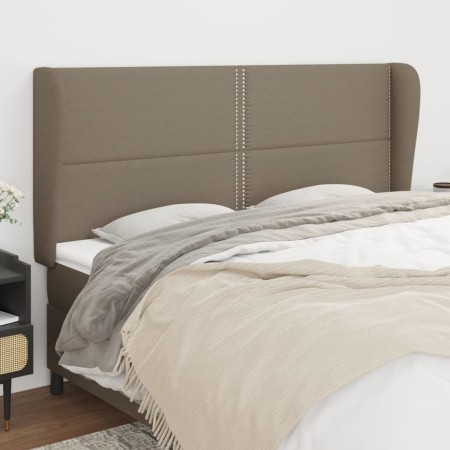 Headboard with ears in taupe gray fabric 203x23x118/128 cm by , Headboards and footboards - Ref: Foro24-3117842, Price: 110,6...