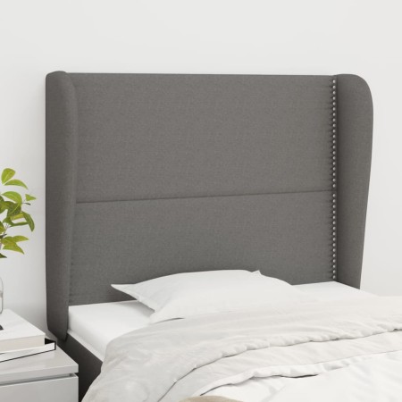 Kopfteil mit dunkelgrauen Stoffohren 93x23x118/128 cm von , Kopf- und Fußteile - Ref: Foro24-3117799, Preis: 64,70 €, Rabatt: %
