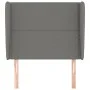 Headboard with dark gray fabric ears 93x23x118/128 cm by , Headboards and footboards - Ref: Foro24-3117799, Price: 63,67 €, D...