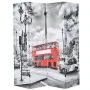 Folding room divider 160x170 cm London bus white and black by vidaXL, Room dividers - Ref: Foro24-245874, Price: 74,77 €, Dis...