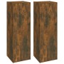 Set de muebles de TV 6 pzas madera contrachapada roble ahumado