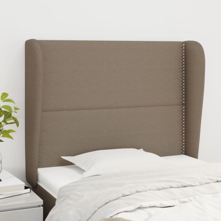 Kopfteil mit Ohren aus taupegrauem Stoff 93x23x118/128 cm von , Kopf- und Fußteile - Ref: Foro24-3117802, Preis: 63,92 €, Rab...