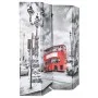 Folding room divider 160x170 cm London bus white and black by vidaXL, Room dividers - Ref: Foro24-245874, Price: 74,77 €, Dis...