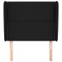Kopfteil mit Ohren aus schwarzem Stoff, 93 x 23 x 118/128 cm von , Kopf- und Fußteile - Ref: Foro24-3117800, Preis: 63,84 €, ...