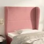 Cabecero con orejas de terciopelo rosa 103x23x118/128 cm de , Cabeceros y pies de cama - Ref: Foro24-3117863, Precio: 70,93 €...