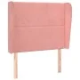 Cabecero con orejas de terciopelo rosa 103x23x118/128 cm de , Cabeceros y pies de cama - Ref: Foro24-3117863, Precio: 70,93 €...