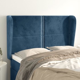 Kopfteil mit dunkelblauen Samtohren 147x23x118/128 cm von , Kopf- und Fußteile - Ref: Foro24-3117868, Preis: 120,49 €, Rabatt: %