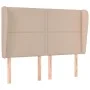 Headboard with ears cappuccino synthetic leather 147x23x118/128 cm by , Headboards and footboards - Ref: Foro24-3117911, Pric...