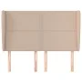 Headboard with ears cappuccino synthetic leather 147x23x118/128 cm by , Headboards and footboards - Ref: Foro24-3117911, Pric...