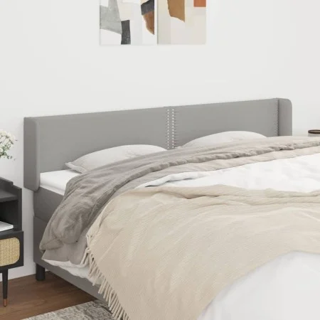 Light gray fabric headboard 183x16x78/88 cm by , Headboards and footboards - Ref: Foro24-3118642, Price: 57,14 €, Discount: %