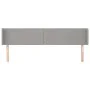 Light gray fabric headboard 183x16x78/88 cm by , Headboards and footboards - Ref: Foro24-3118642, Price: 57,14 €, Discount: %
