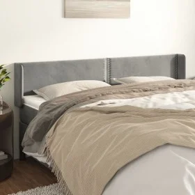 Hellgraues Samtkopfteil 163x16x78/88 cm von , Kopf- und Fußteile - Ref: Foro24-3118682, Preis: 63,02 €, Rabatt: %