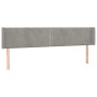 Hellgraues Samtkopfteil 163x16x78/88 cm von , Kopf- und Fußteile - Ref: Foro24-3118682, Preis: 64,09 €, Rabatt: %