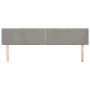 Light gray velvet headboard 163x16x78/88 cm by , Headboards and footboards - Ref: Foro24-3118682, Price: 62,99 €, Discount: %