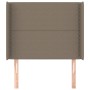 Kopfteil mit Ohren aus taupegrauem Stoff 93x16x118/128 cm von , Kopf- und Fußteile - Ref: Foro24-3119426, Preis: 60,04 €, Rab...