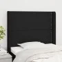 Cabecero con orejas de tela negro 103x16x118/128 cm de , Cabeceros y pies de cama - Ref: Foro24-3119432, Precio: 65,12 €, Des...