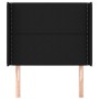 Kopfteil mit Ohren aus schwarzem Stoff, 103 x 16 x 118/128 cm von , Kopf- und Fußteile - Ref: Foro24-3119432, Preis: 65,96 €,...