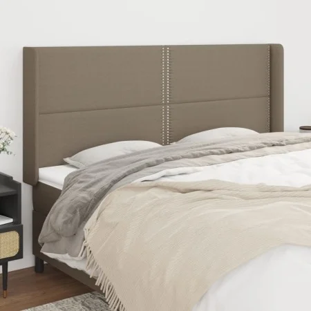 Headboard with ears in taupe gray fabric 183x16x118/128 cm by , Headboards and footboards - Ref: Foro24-3119458, Price: 99,51...