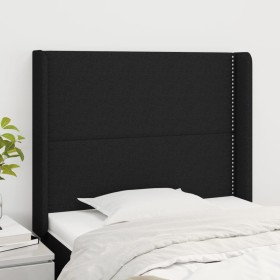 Kopfteil mit schwarzen Stoffohren 93x16x118/128 cm von , Kopf- und Fußteile - Ref: Foro24-3119424, Preis: 64,65 €, Rabatt: %
