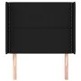 Headboard with black fabric ears 93x16x118/128 cm by , Headboards and footboards - Ref: Foro24-3119424, Price: 63,72 €, Disco...