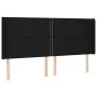 Headboard with black fabric ears 203x16x118/128 cm by , Headboards and footboards - Ref: Foro24-3119464, Price: 106,89 €, Dis...