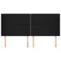 Headboard with black fabric ears 203x16x118/128 cm by , Headboards and footboards - Ref: Foro24-3119464, Price: 106,89 €, Dis...