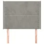 Headboard with light gray velvet ears 83x16x118/128 cm by , Headboards and footboards - Ref: Foro24-3119470, Price: 63,34 €, ...