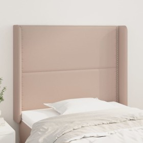 Kopfteil mit Ohren, Cappuccino-Kunstleder, 93 x 16 x 118/128 cm von , Kopf- und Fußteile - Ref: Foro24-3119523, Preis: 72,50 ...