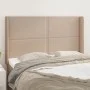 Cabecero con orejas cuero sintético capuchino 147x16x118/128 cm de , Cabeceros y pies de cama - Ref: Foro24-3119535, Precio: ...
