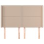 Headboard with ears cappuccino synthetic leather 147x16x118/128 cm by , Headboards and footboards - Ref: Foro24-3119535, Pric...