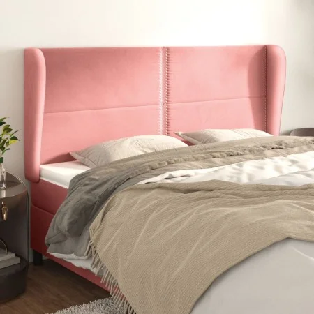 Kopfteil mit rosa Samtohren 163x23x118/128 cm von , Kopf- und Fußteile - Ref: Foro24-3117875, Preis: 119,39 €, Rabatt: %