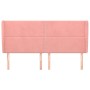 Kopfteil mit rosa Samtohren 163x23x118/128 cm von , Kopf- und Fußteile - Ref: Foro24-3117875, Preis: 121,47 €, Rabatt: %
