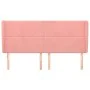 Kopfteil mit rosa Samtohren 163x23x118/128 cm von , Kopf- und Fußteile - Ref: Foro24-3117875, Preis: 119,39 €, Rabatt: %