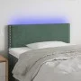 LED-Kopfteil aus dunkelgrünem Samt, 90 x 5 x 78/88 cm von , Kopf- und Fußteile - Ref: Foro24-3121511, Preis: 40,41 €, Rabatt: %