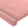 LED-Kopfteil aus rosa Samt, 90 x 5 x 78/88 cm von , Kopf- und Fußteile - Ref: Foro24-3121513, Preis: 44,38 €, Rabatt: %