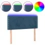 Cabecero con LED de terciopelo azul 100x5x78/88 cm de , Cabeceros y pies de cama - Ref: Foro24-3121518, Precio: 48,90 €, Desc...