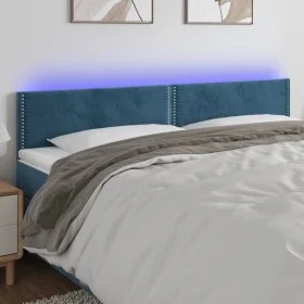Dunkelbraunes Samtkopfteil mit LED 160x5x78/88 cm von , Kopf- und Fußteile - Ref: Foro24-3121530, Preis: 62,33 €, Rabatt: %