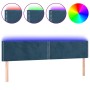 Dunkelbraunes Samtkopfteil mit LED 160x5x78/88 cm von , Kopf- und Fußteile - Ref: Foro24-3121530, Preis: 63,77 €, Rabatt: %